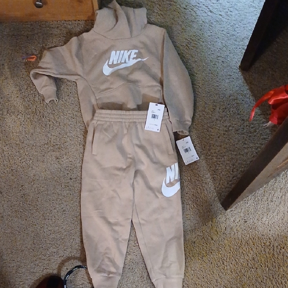 Nike Other - Nike Beige Tracksuit with White Accents